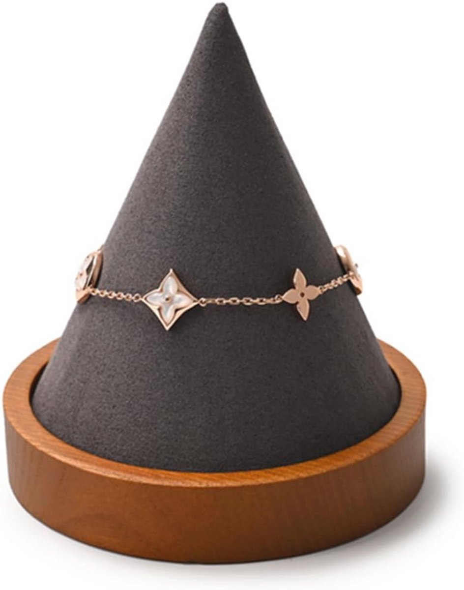 Houten Conische Armbandstandaard - Horlogestandaard en Sieraaddisplay