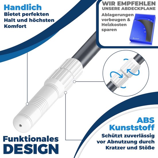 Nedo QualiLine Telescopische Baak Aluminium - 5m - Doorlopende Aflezing Instelbaar Libel Doosniveau