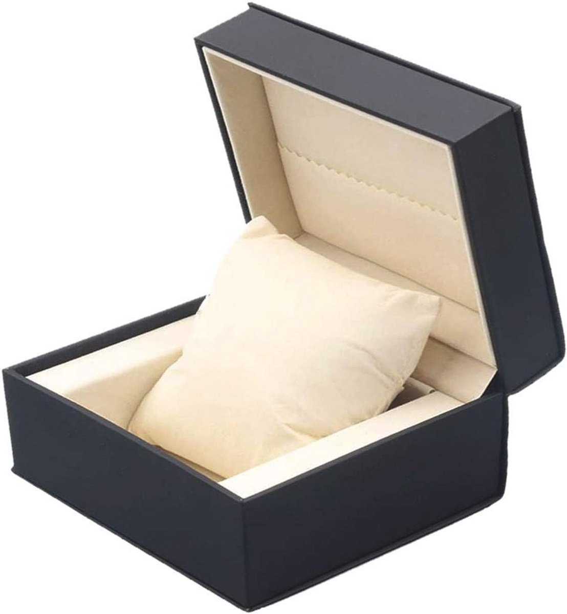 Moderne Horlogedoos voor Horloges en Sieraden, Zwart PU-Leer