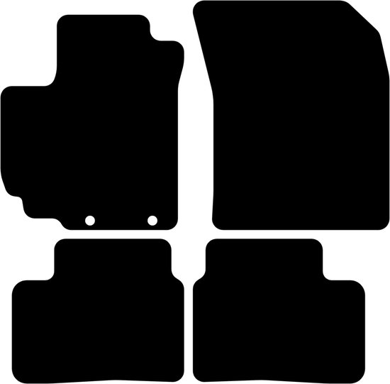 Tapis de voiture en caoutchouc Tapis de voiture Suzuki Swift - Année de construction : 2010 - 04/2017 - Ajustement d'origine - 4 pièces