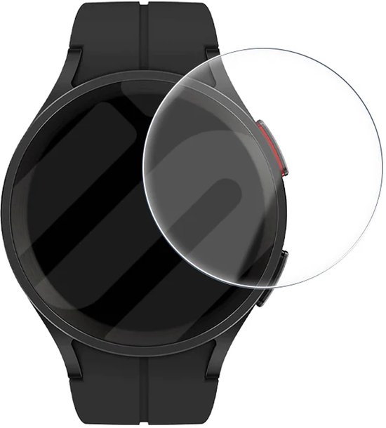 Screenprotector geplaatst op de Samsung Galaxy Watch 5 Pro.