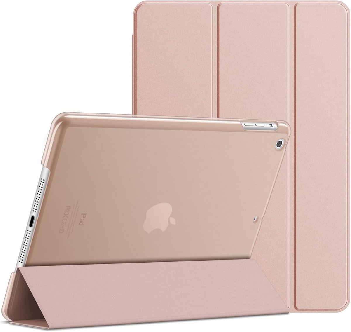 Hoesje voor iPad Air 1 - Smart Cover met Auto Wake/Sleep Functie - Roségoud