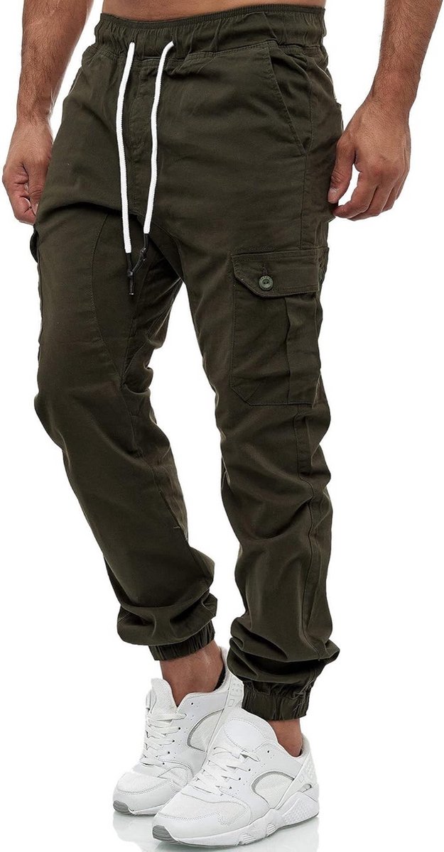 Heren Cargobroek Jogger Chino Regular Fit met Stretch - Comfortabele Jeansstijl
