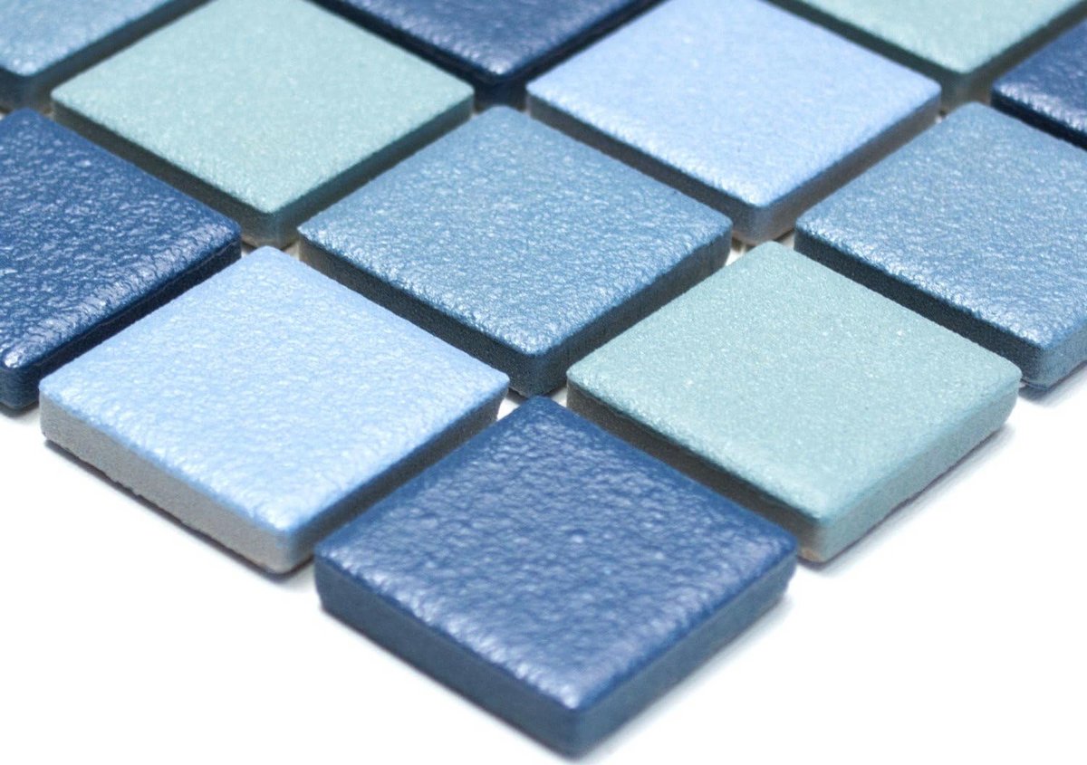 Keramische Mozaïektegels in Blauw en Turquoise voor Zwembaden en Douches - Antislip Vloertegels