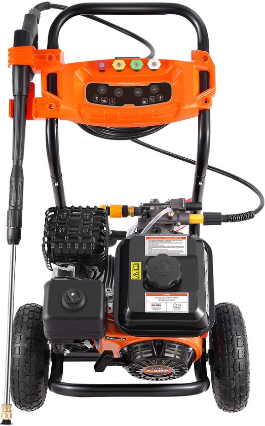 Hogedrukreiniger Op Benzine, 3500 Psi, 10 L/Min, 2,6 Gpm, Aluminium Pomp, 5-Delige Sproeierset — afbeelding 2