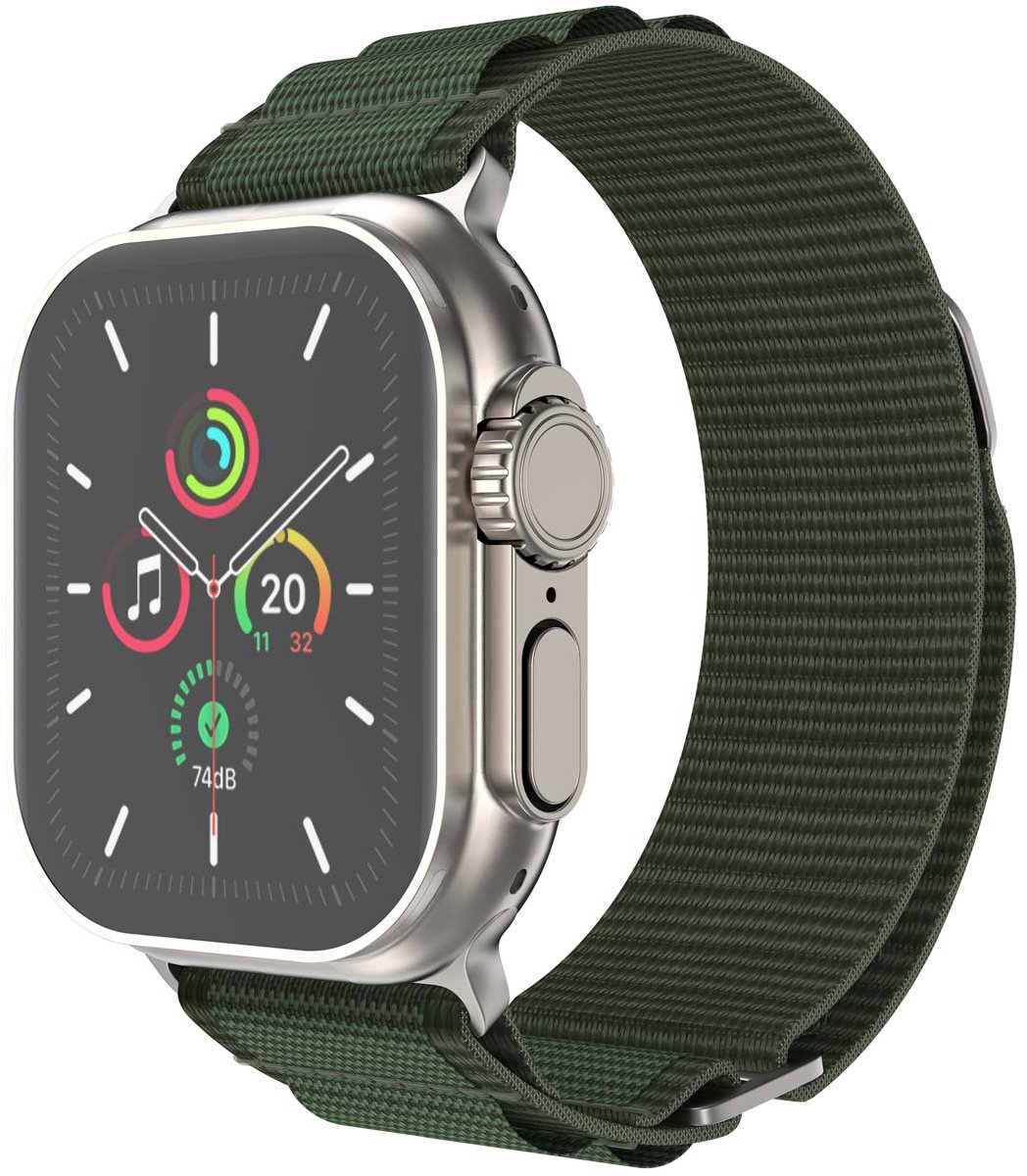 iMoshion Nylon Alpine bandje geschikt geschikt voor Apple Watch Series 1 / 2 / 3 / 4 / 5 / 6 / 7 / 8 / 9 / SE - 38 / 40 / 41 mm - Groen