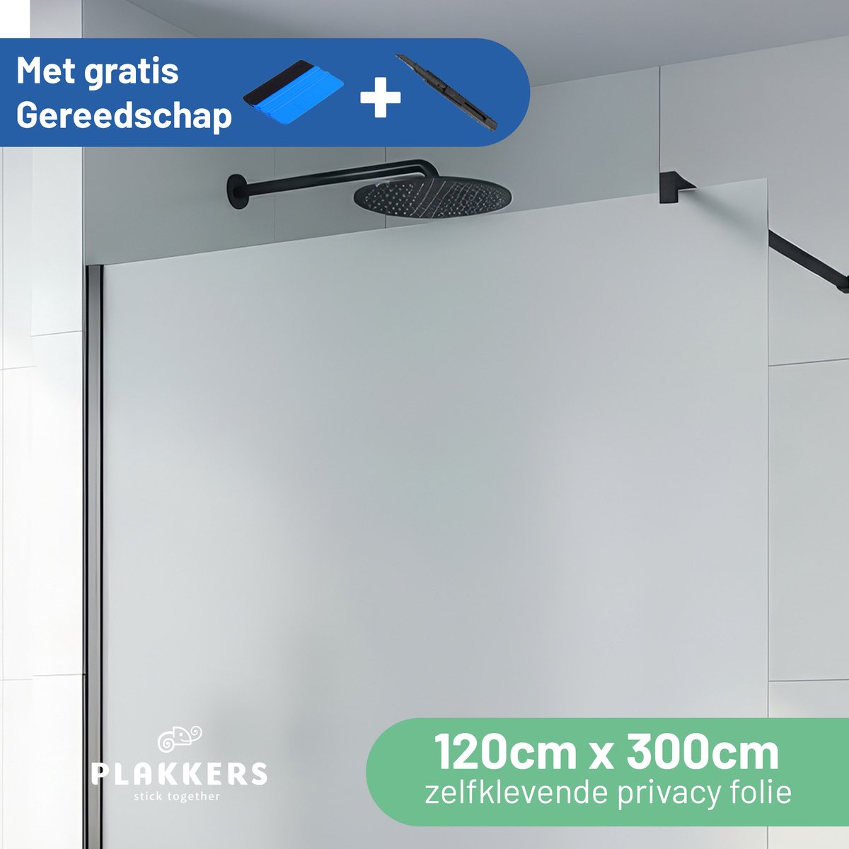 HR++ Raamfolie 120cm x 300cm Anti-inkijk / privacyfolie – melkglas zelfklevend incl. GRATIS gereedschap