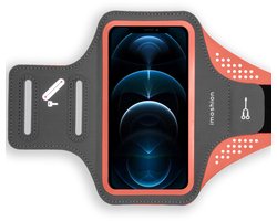 imoshion Hardloop telefoonhouder - Hardloopband - Universele Sportarmband - Ruimte voor pasje en sleutel - Van 6,2 t/m 6,9 inch - Oranje