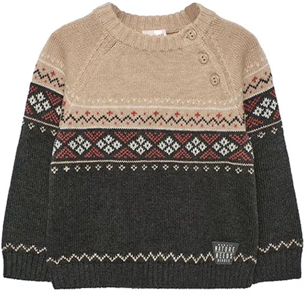 Boboli Knitwear Trui Beige,Groen 6 Years Jongens