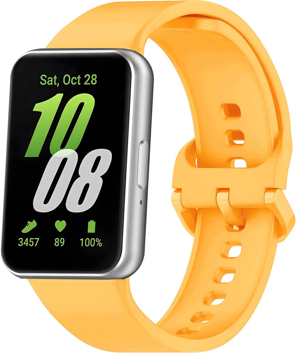 Siliconen bandje - Geschikt voor Samsung Galaxy Fit 3 - Geel