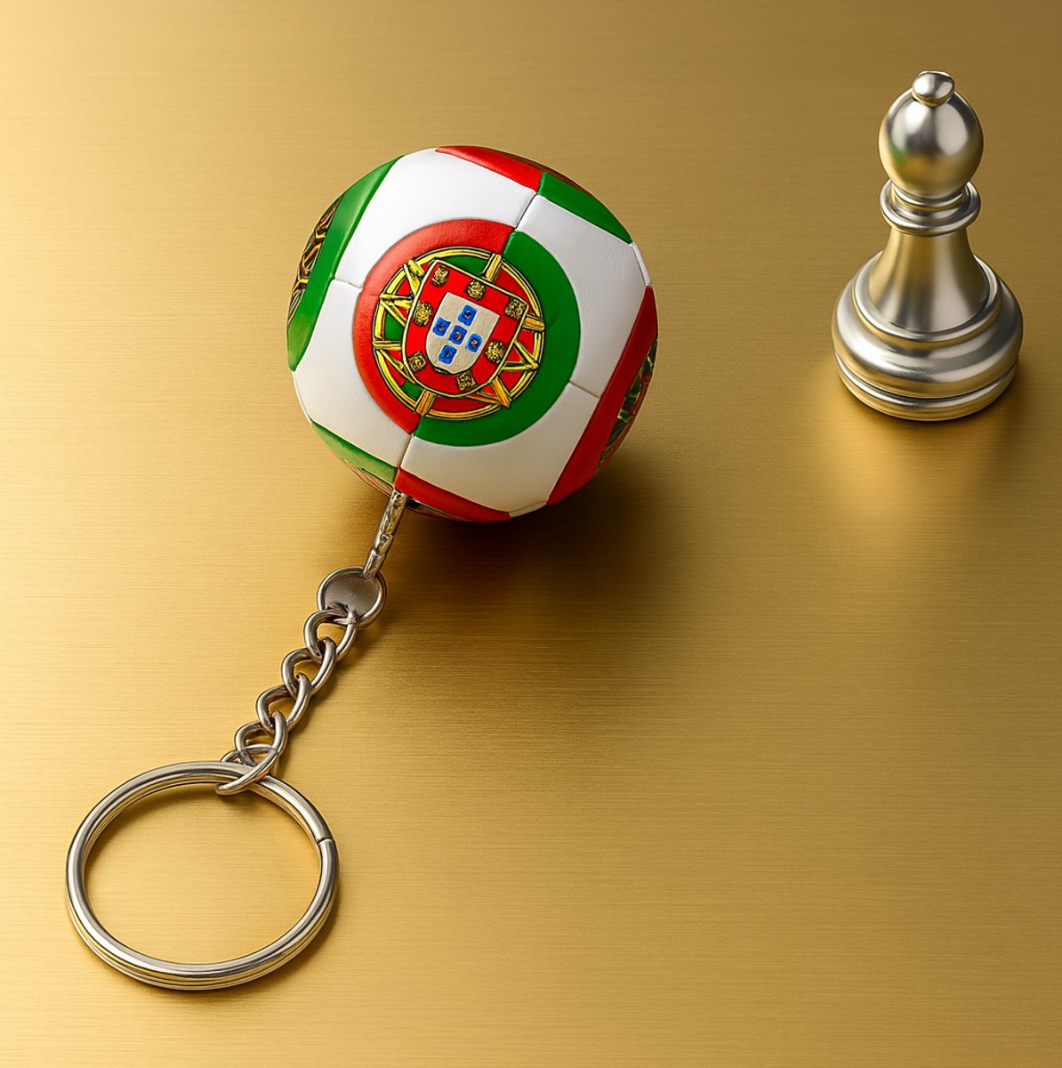 Sleutelhanger Portugal - wit - Kerst - Kerstbal