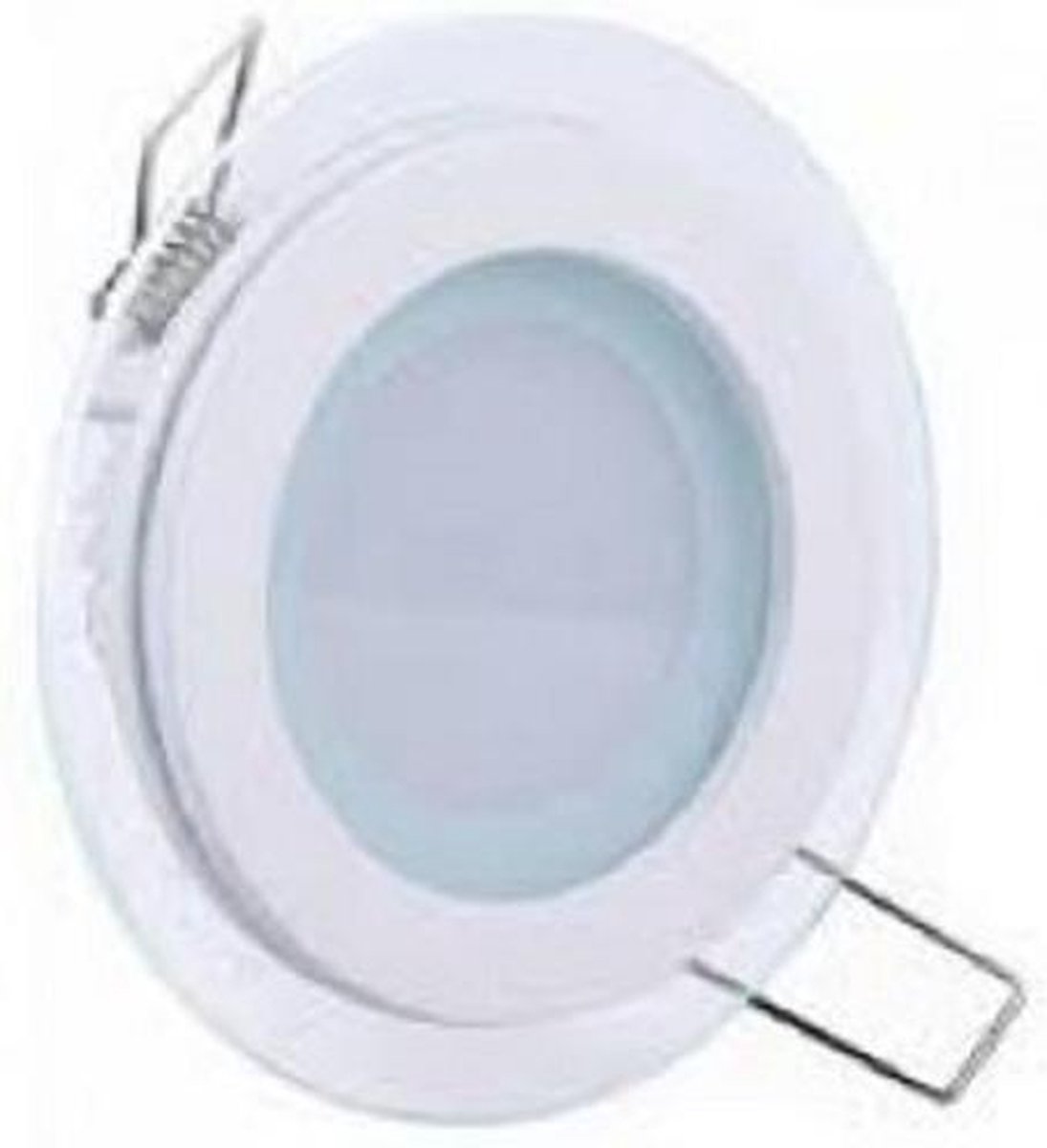 6w Led paneel - inbouwspot - Rond - Glas - 6000K - Koud wit