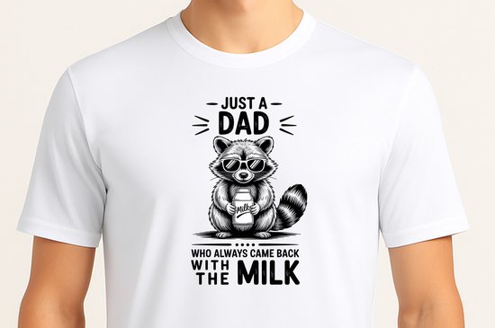 Just a Dad Raccon - T Shirt - Funny - Cute - Sarcastic - Sarcastisch ...