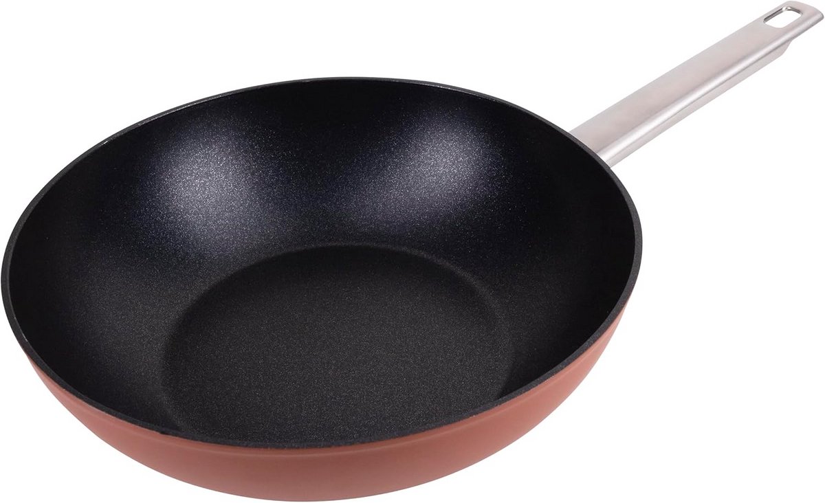 Wok 28 x 8 cm, gesmeed aluminium, anti-aanbaklaag, inductie