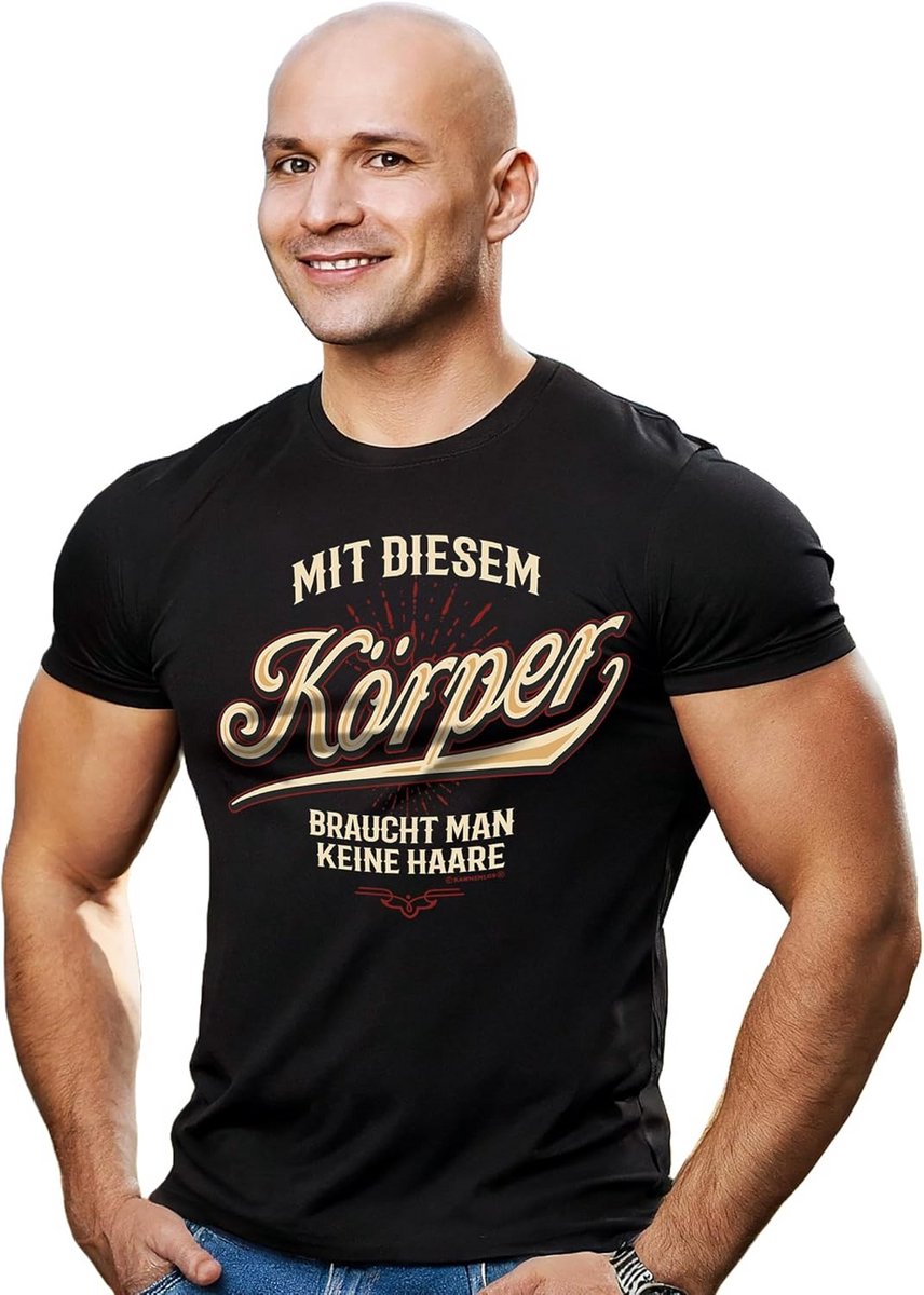 T-shirt voor mannen met glad of weinig haar - Origineel en humoristisch bedrukt