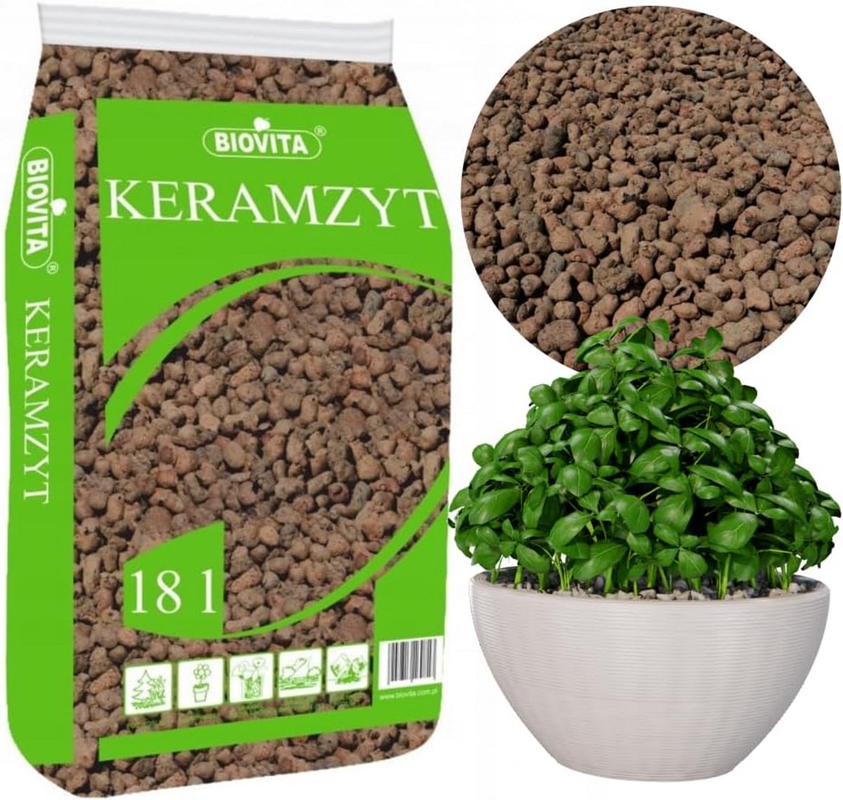 Geëxpandeerd Kleigranulaat voor Drainage en Hydrocultuur - 8-16 mm - 18 Liter
