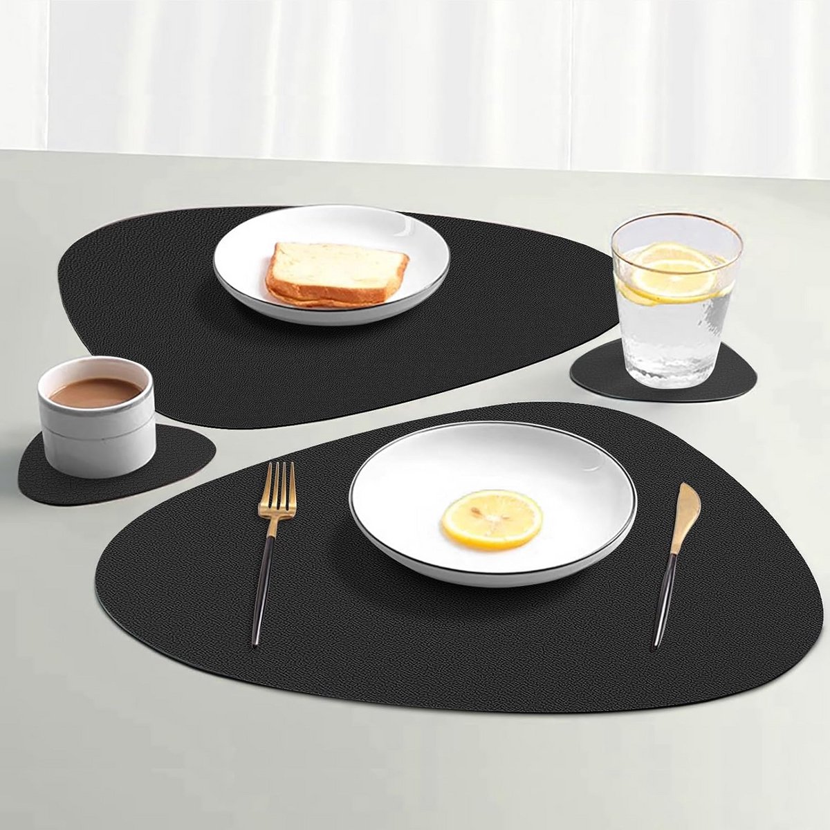 Set van 4 Hittebestendige Antislip Siliconen Placemats en Onderzetters