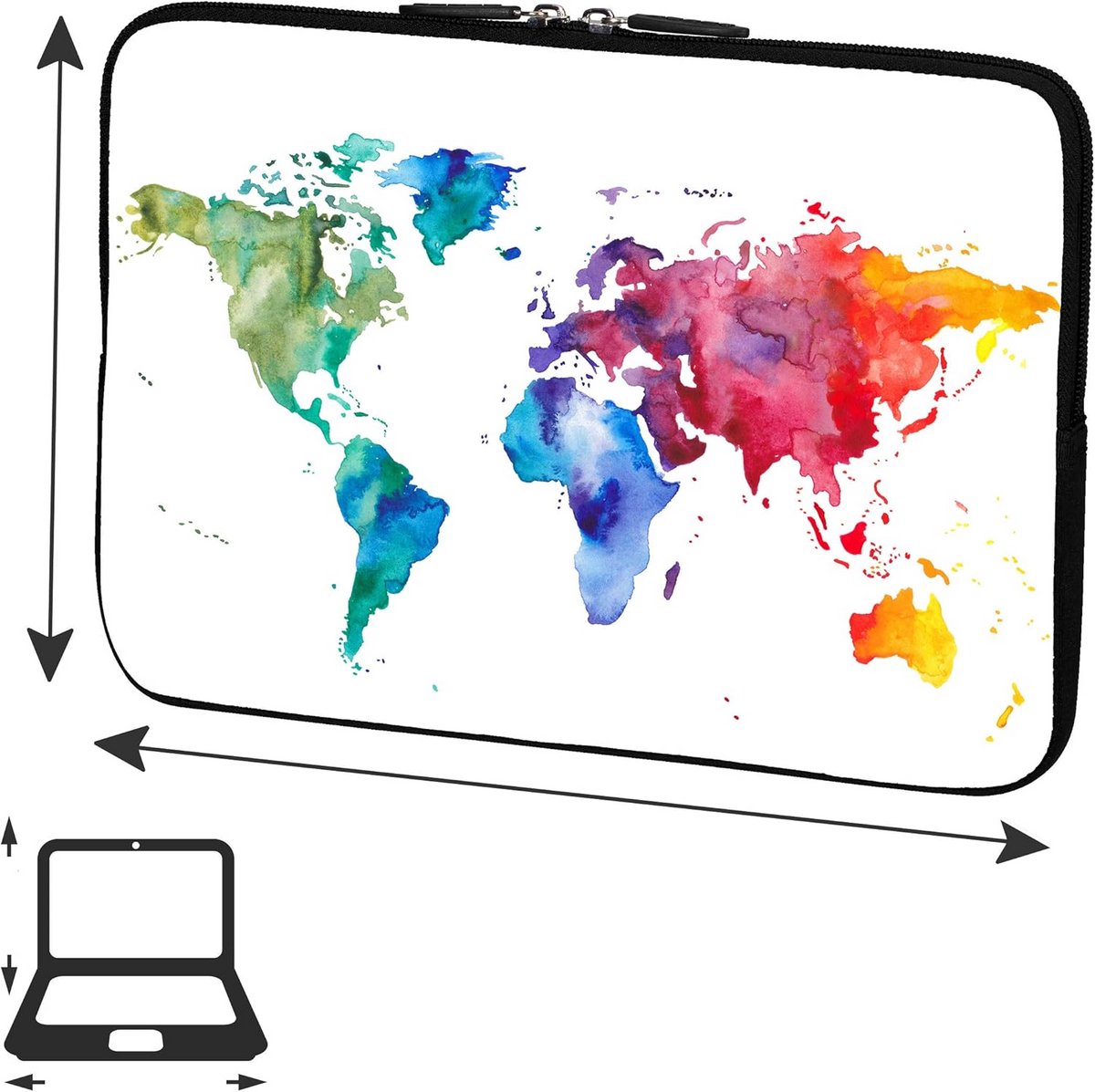 Neopreen Notebook Tas Beschermhoes voor 15,6 inch Laptops, Waterafstotend