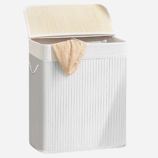 Arpan Hars Wasmand Met Deksel En Slot - Groot Zwart Met Afneembare Voering
