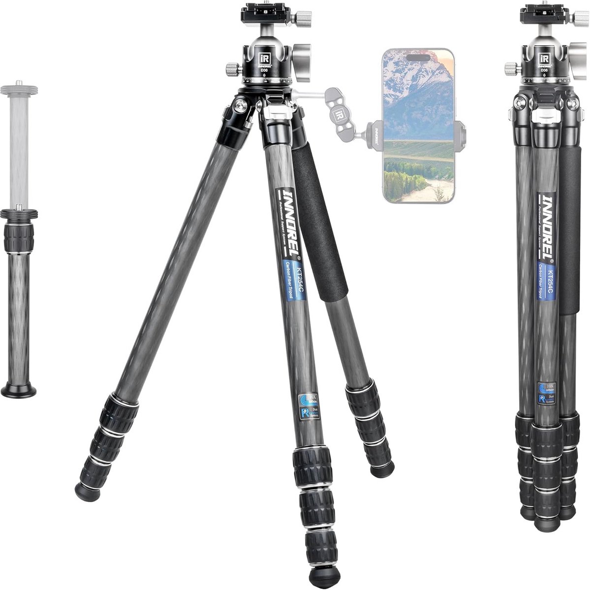 Professioneel Koolstofvezel Statief voor DSLR Camera - Lichtgewicht & Stabiel Reizen Statief