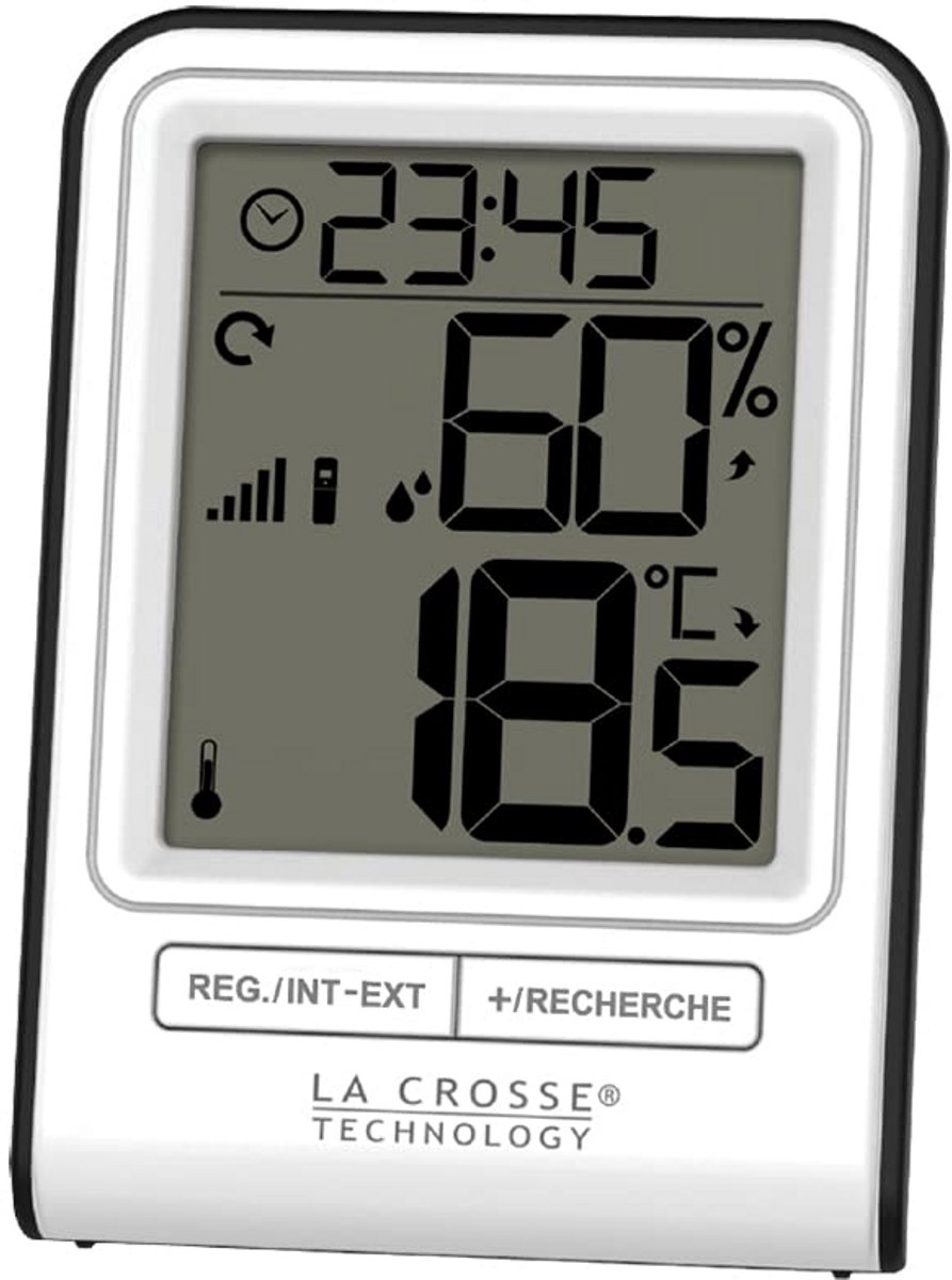 Mini Thermo/Hygro Display voor Weerstation - Wit