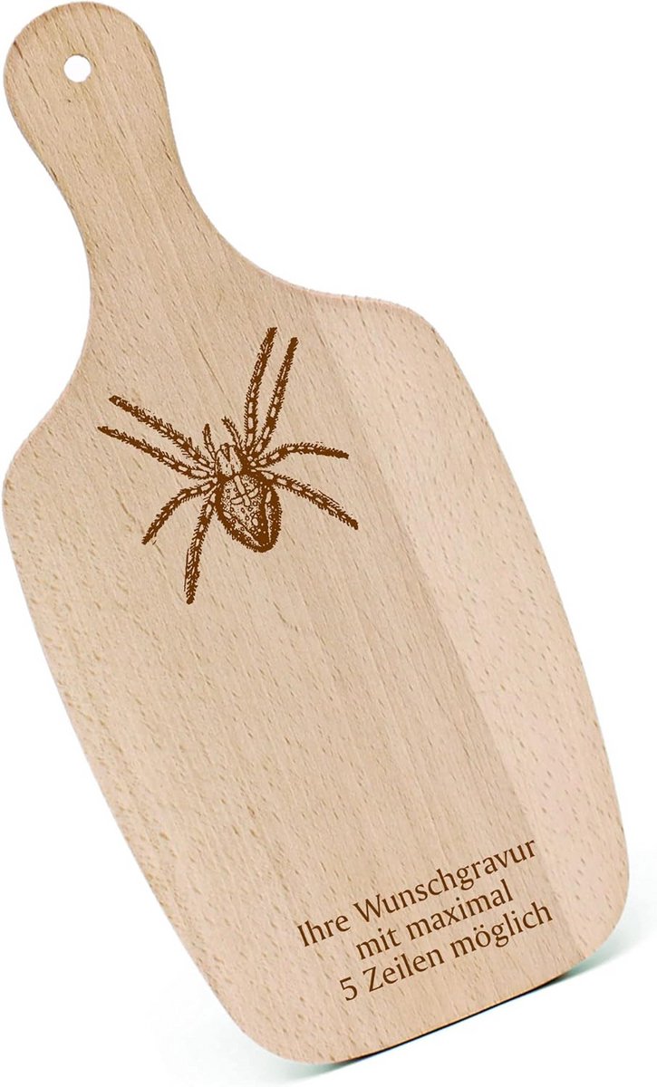 Houten Snijplank met Handvat - Gegraveerd Ontbijtplank Beukenhout 33x15 cm