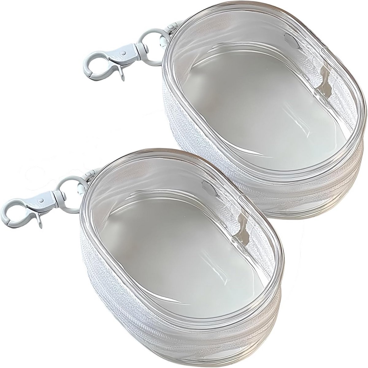Transparante Organizer Tas voor Oplaadkabels, Data Kabels en Oortjes - Compact Reis Etui