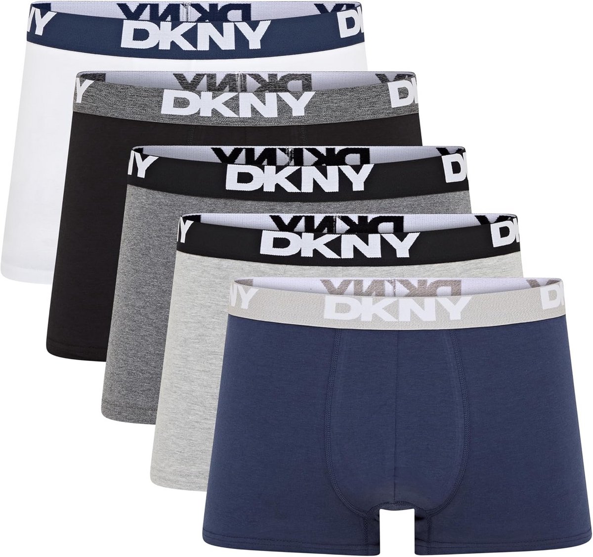 Heren Boxershorts - 5-Pack Katoen - Contrast Elastiek