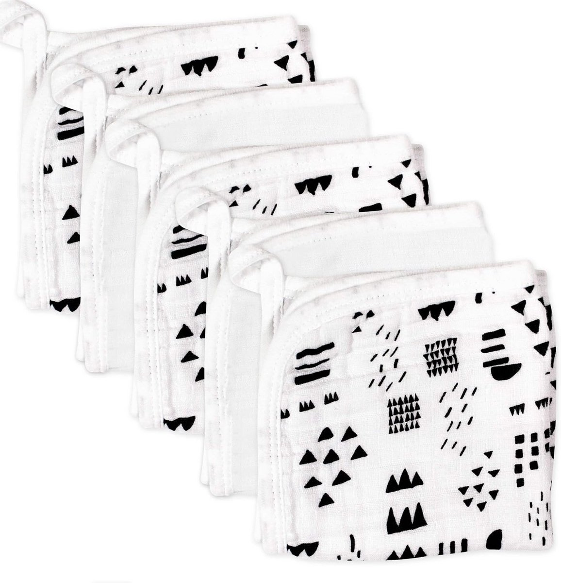 Biologisch Katoenen Washandjes Baby Set 5-Pack, Extra Zacht