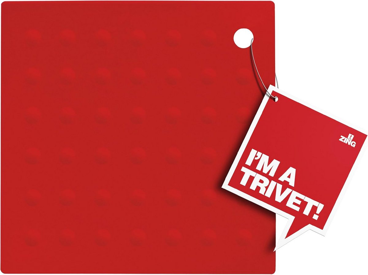 Set van Hittebestendige Siliconen Onderzetters - Rood