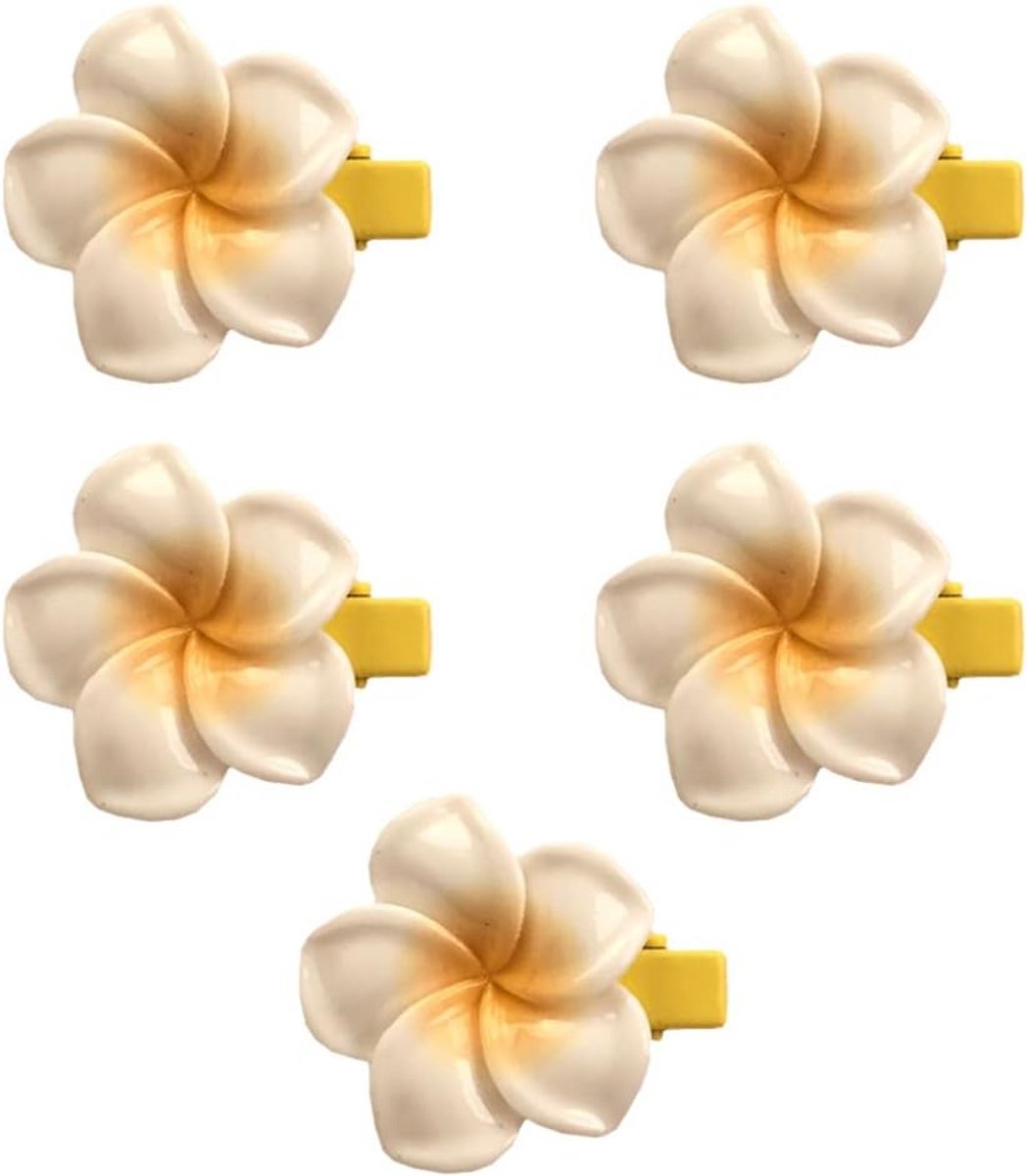 Mini Haarspeldjes met Frangipani Bloemen voor Bruiloft en Feest