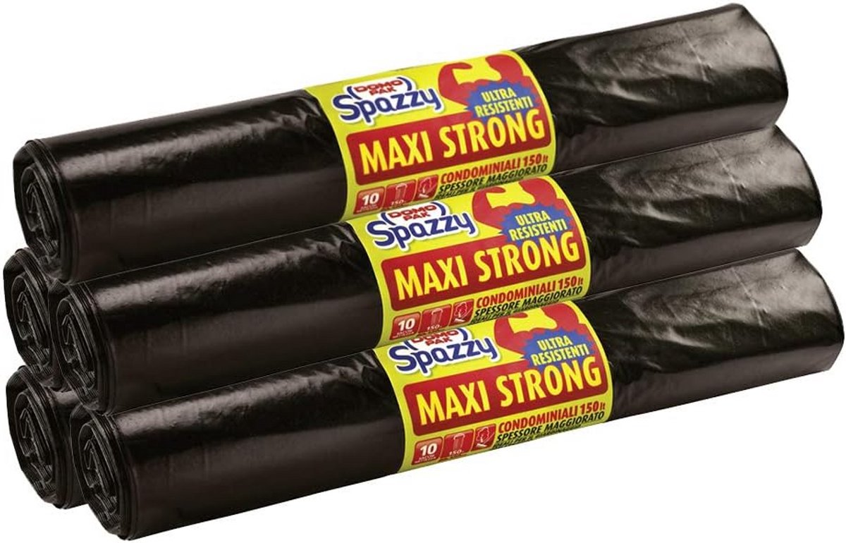 Extra Sterke Vuilniszakken Maxi 150L Zwart - Set van 50