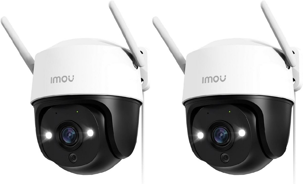 Draadloze Buiten Camera Set 2 Stuks - 3K (5MP) WiFi Beveiligingscamera met Kleuren Nachtzicht en 360° Rotatie