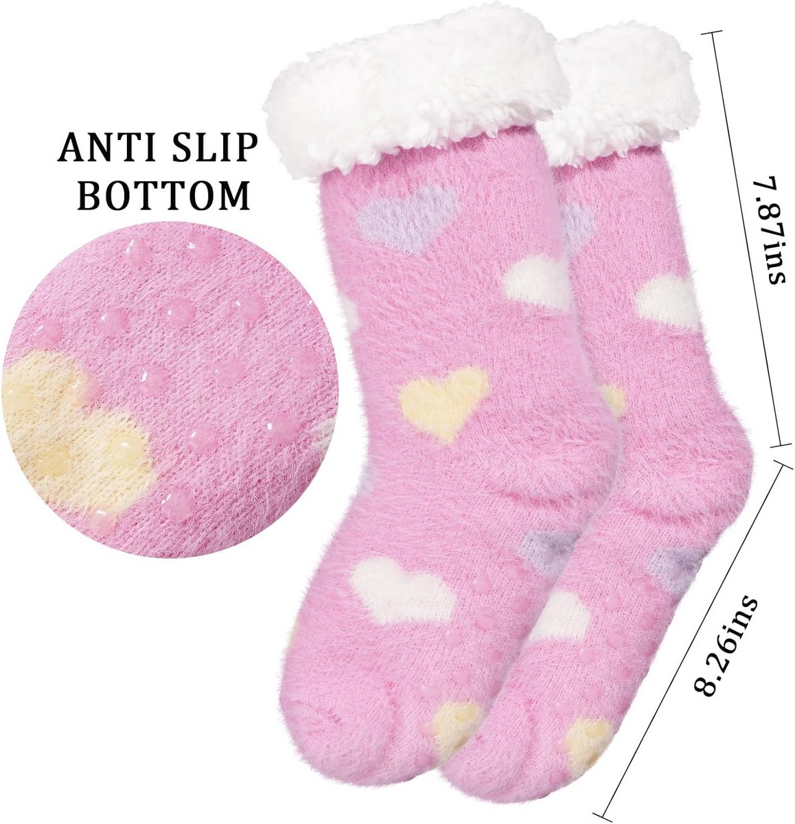 Dames Warme Fluffy Huissokken met Antislip voor Winter binnen — cadeau in Cadeau-ideeën - foto 5