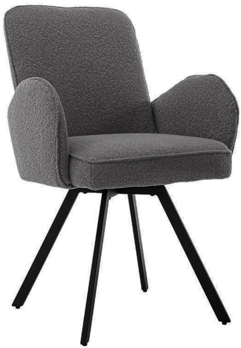 Tower Living Eetkamerstoel Livo - Antraciet Stof - 65x60x89cm