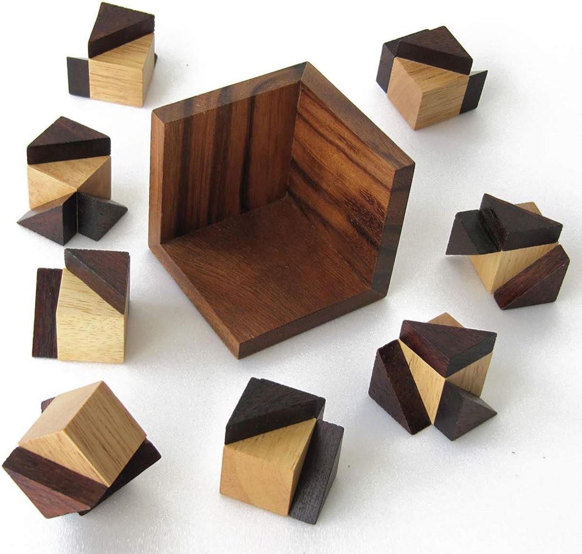 Houten Puzzel Hoofdbreker SUPER 8 voor Kinderen vanaf 8 Jaar - Moeilijkheidsgraad 3/6