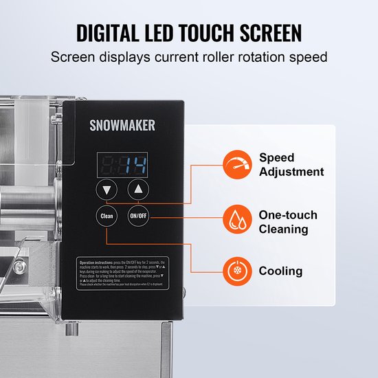 Commerciële Snowflake Ice Maker van - Vermogen van 176,4 Pond/24 Uur Voor Ultieme Koeling van Merkloos — afbeelding 3