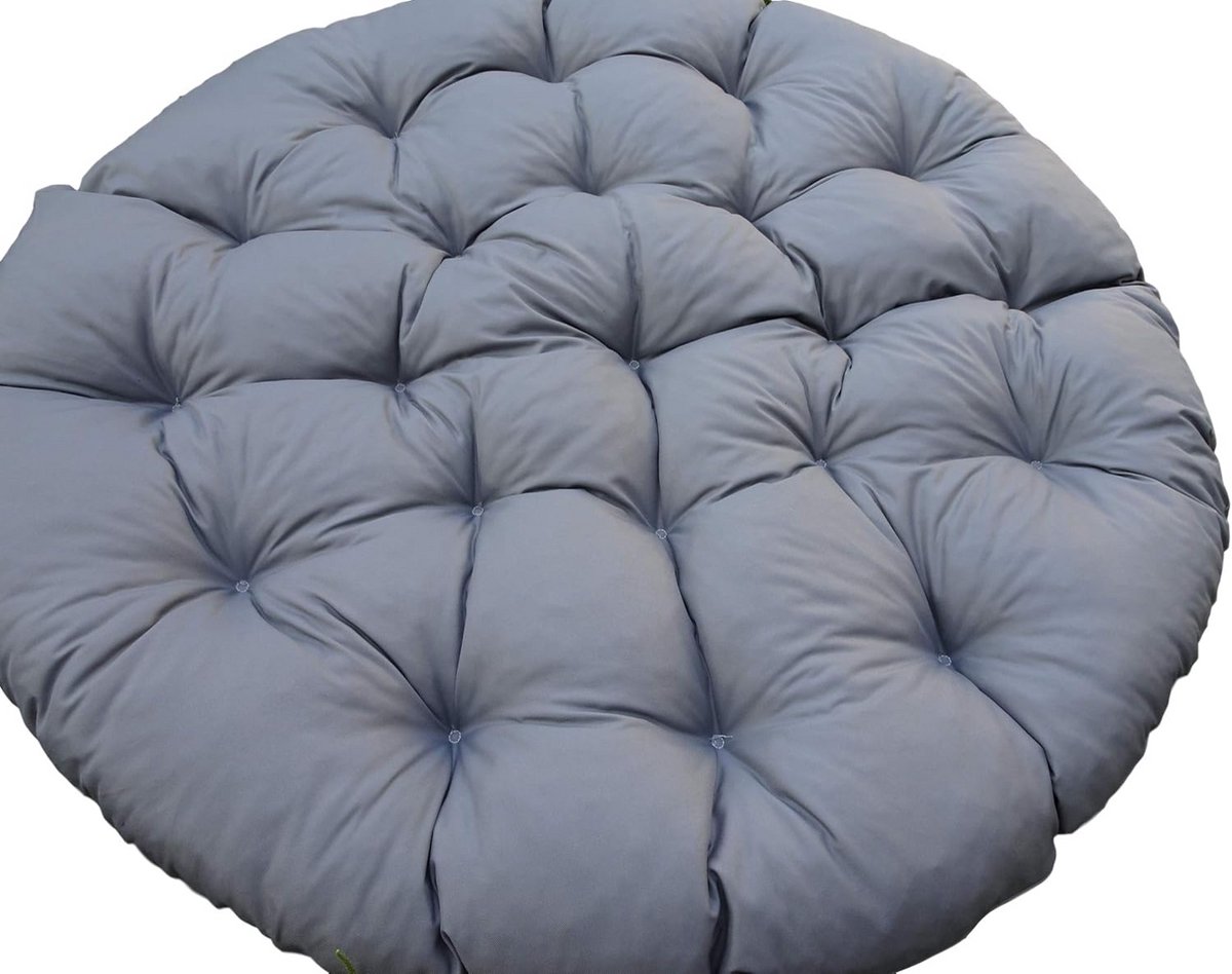 Rond Papasan Stoelkussen - Diameter 130 cm - Dikke Vulling 10-12 cm - Geschikt voor Draaistoel