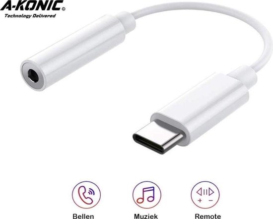 Usb-C naar Jack 3.5mm (Aux) Adapter| 2 Pack | | Type-C to Aux | hub