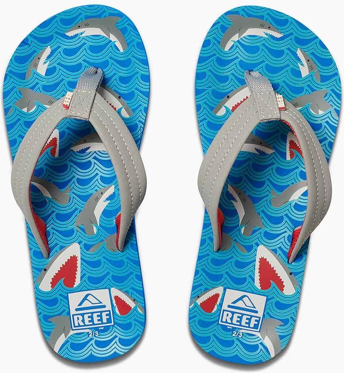 relais Flitsend ticket Reef Slippers Kids Ahi Blauw Maat:37/38 (US 6/7) | bol.com