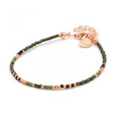 Mint15 Armband 'Delicate Bracelet - Army Green' - Roségoud