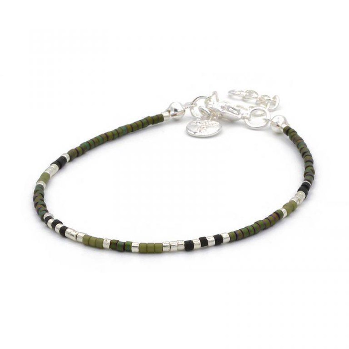 Mint15 Armband 'Delicate Bracelet - Army Green' - Zilver