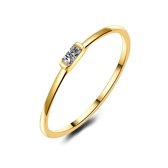 Twice As Nice Ring in 18kt verguld zilver, baguette zirkonia  52
