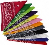 Paisley Bandana's - Paisley Boeren Zakdoek - Bandana 12 kleuren – 12 stuks