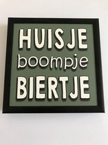 Fotolijst met tekst – Huisje boompje biertje - 13 x 13 cm