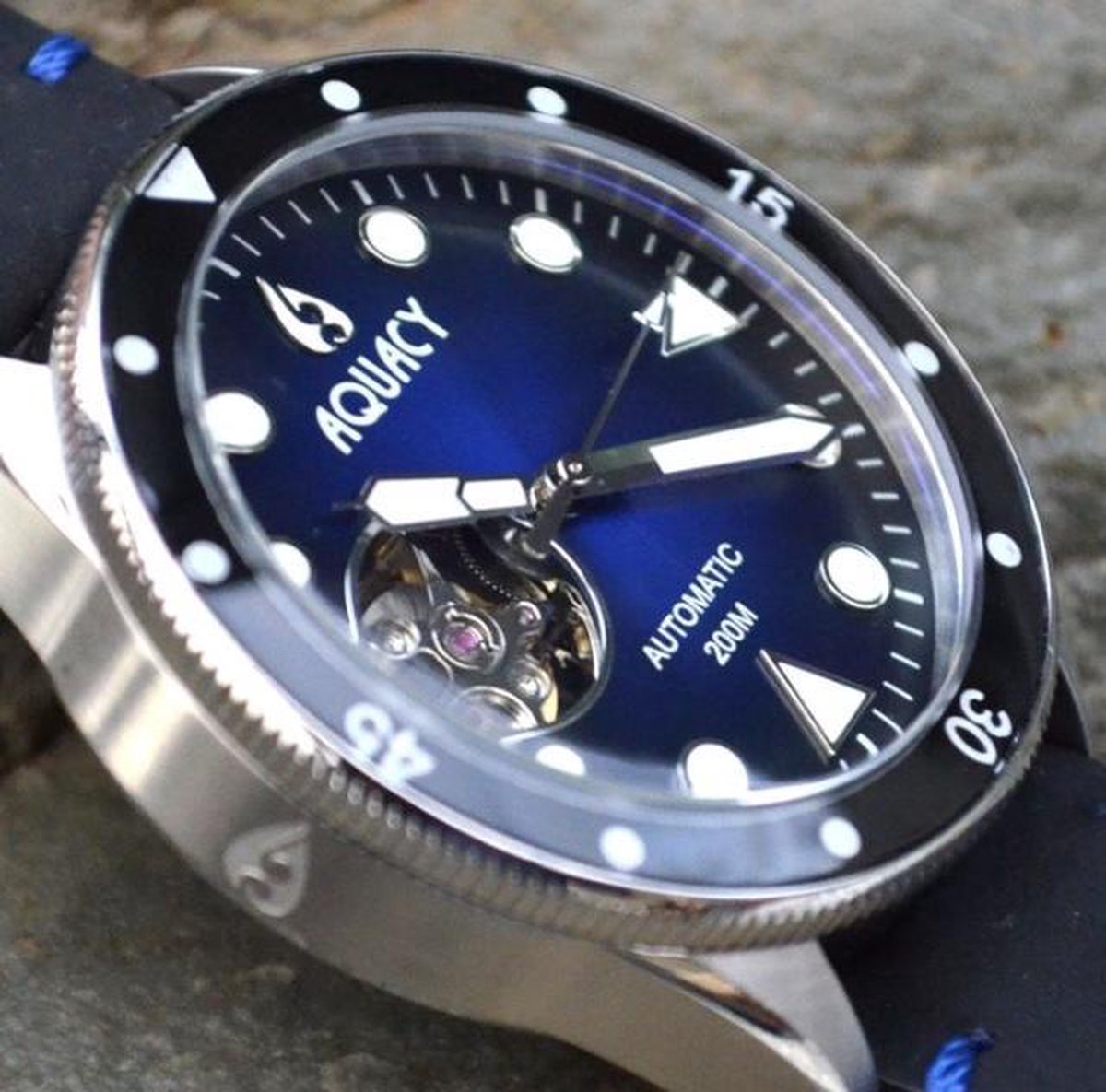 HEREN HORLOGEWATCHAQUACY CAVE DIVER AUTOMATISCH UURWERKAUTOMAAT