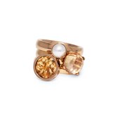 Melano Twisted Turn me on ringen set - rosekleurig - dames - maat 60