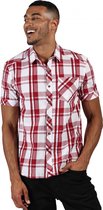 Regatta - Men's Deakin III Short Sleeve Checked Shirt - Outdoorshirt - Mannen - Maat 4XL - Wit