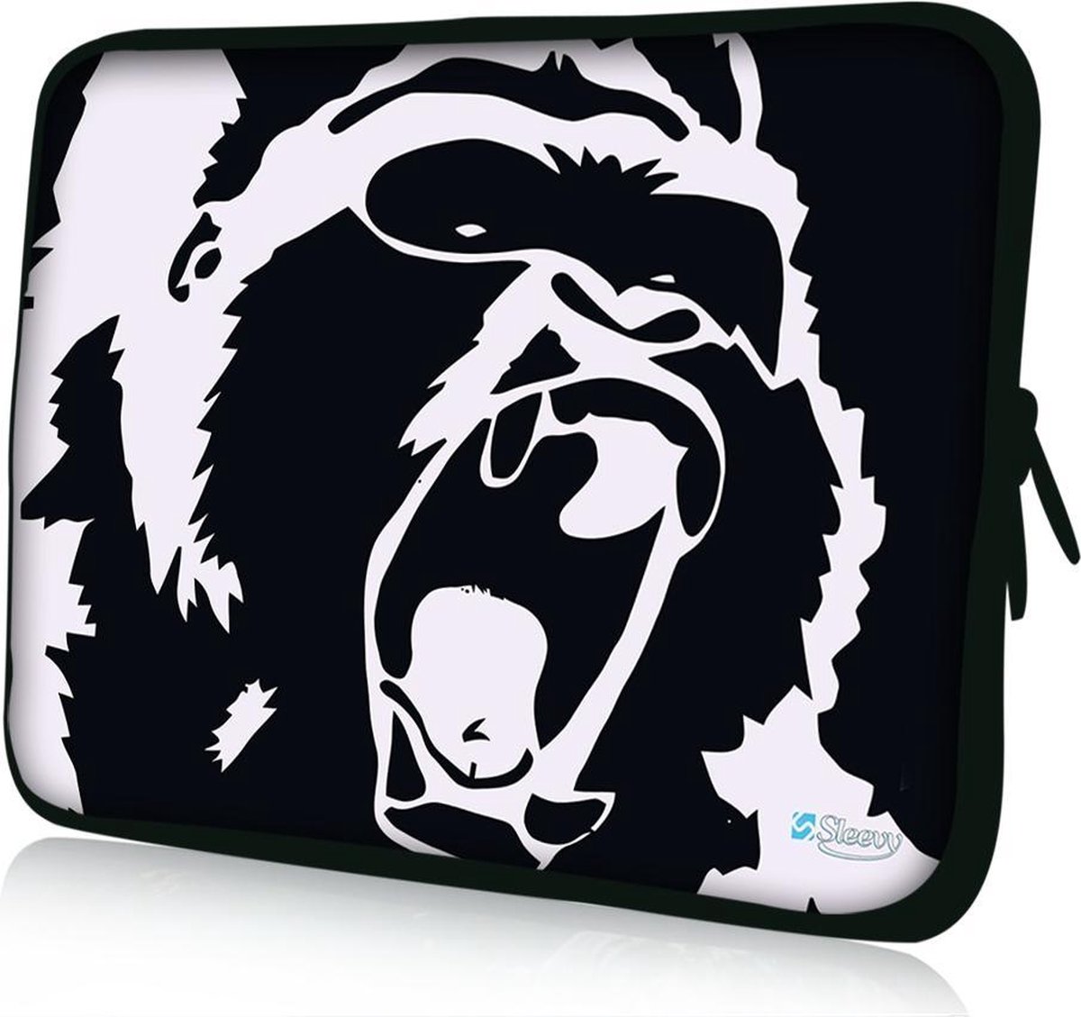 Sleevy 14 laptophoes gorilla zwart/grijs - laptop sleeve - Sleevy collectie 300+ designs