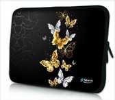 Laptophoes 13,3 inch vlinders goud - Sleevy - laptop sleeve - laptopcover - Sleevy Collectie 250+ designs